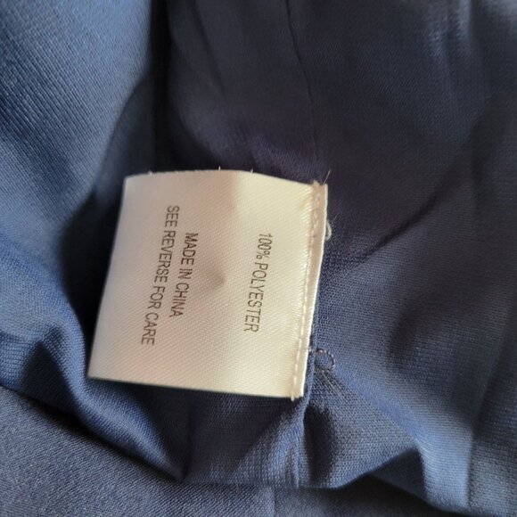 Vicky And Lucas Navy Blue Lace Dress  Embroidery Long Sleeves Size L NWT - Picture 4 of 8